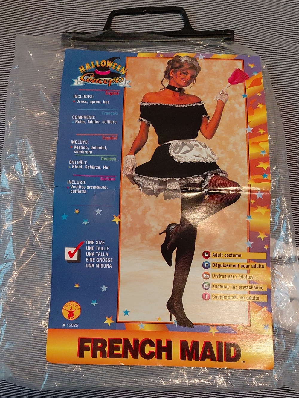 French Maid Costume - Black & White With Accessories Halloween Costume